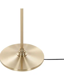 Candeeiro De Pe Em Metal Cor De Bronze E Branco Torysa