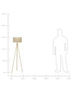 Candeeiro De Pe Em Rattan Natural 150 Cm Penton
