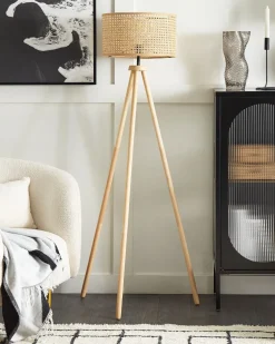 Candeeiro De Pe Em Rattan Natural 150 Cm Penton