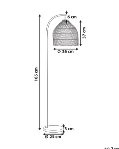 Candeeiro De Pe Em Rattan Cor Natural 165 Cm Bernica