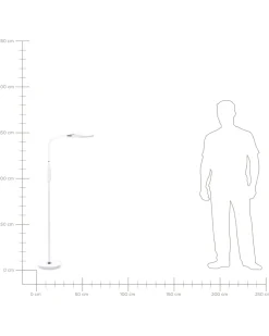 Candeeiro De Pe Led Branco 148 Cm Cassiopeia