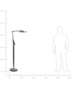 Candeeiro De Pe Led Cinzento Escuro 170 Cm Carina