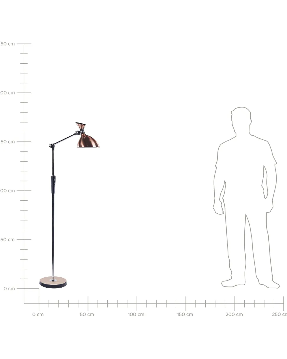 Candeeiro De Pe Led Cor De Cobre 169 Cm Andromeda