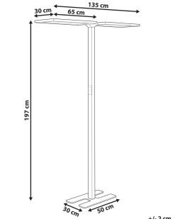 Candeeiro De Pe Led Em Metal Preto 196 Cm Sculptor