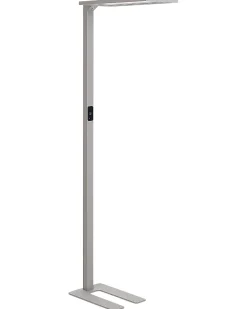 Candeeiro De Pe Led Em Metal Prateado 196 Cm Orion