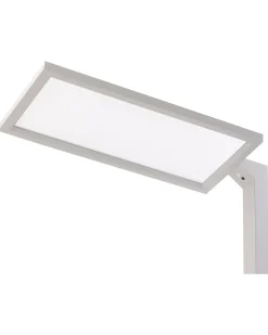 Candeeiro De Pe Led Em Metal Prateado 196 Cm Orion