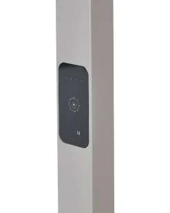 Candeeiro De Pe Led Em Metal Prateado 196 Cm Orion