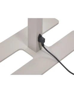 Candeeiro De Pe Led Em Metal Prateado 197 Cm Sculptor
