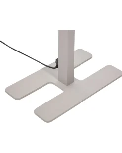 Candeeiro De Pe Led Em Metal Prateado 197 Cm Sculptor
