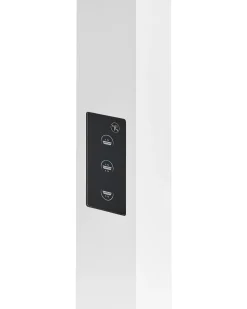 Candeeiro De Pe Led Em Metal Branco 194 Cm Mensa