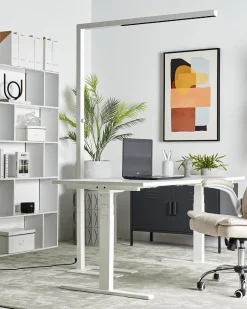 Candeeiro De Pe Led Em Metal Branco 194 Cm Sagitta