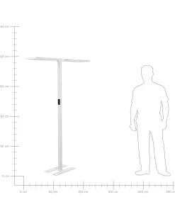 Candeeiro De Pe Led Em Metal Branco 196 Cm Sculptor