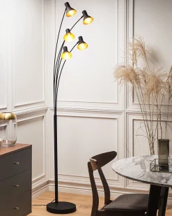 Candeeiro De Pe Preto 205 Cm Baraga