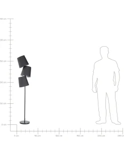 Candeeiro De Pe Preto 164 Cm Rio Grande