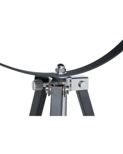 Candeeiro De Pe Preto E Dourado Thames Ii