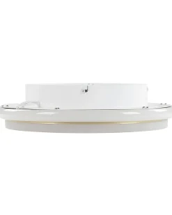 Candeeiro De Teto 42 Cm Metal Branco E Dourado Taping