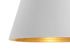 Candeeiro De Teto Branco E Dourado Tagus