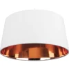 Candeeiro De Teto Branco E Cor De Cobre Kallar
