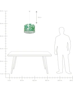 Candeeiro De Teto Branco E Verde Kells