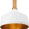 Candeeiro De Teto Branco E Dourado Sepik