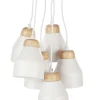 Candeeiro De Teto Branco Com 6 Unidades Cestos