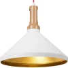 Candeeiro De Teto Branco E Dourado Liard