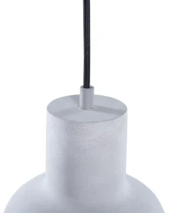 Candeeiro De Teto Cinzento Com 3 Abajures Individuais Luni
