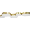 Candeeiro De Teto Com 5 Focos Led Em Metal Dourado Luga