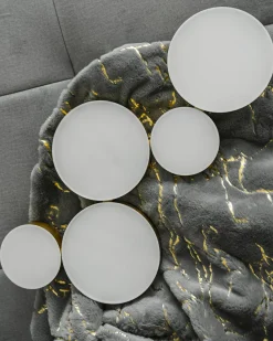 Candeeiro De Teto Com 5 Focos Led Em Metal Dourado Luga