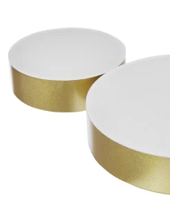 Candeeiro De Teto Com 5 Focos Led Em Metal Dourado Luga