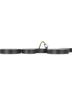 Candeeiro De Teto Com 5 Focos Led Em Metal Preto Luga