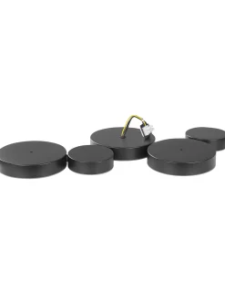 Candeeiro De Teto Com 5 Focos Led Em Metal Preto Luga