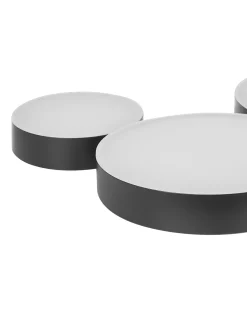 Candeeiro De Teto Com 5 Focos Led Em Metal Preto Luga