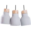 Candeeiro De Teto Com 3 Suportes De Lampada Cinzento E Castanho Claro Baht