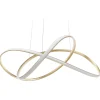 Candeeiro De Teto Com Led Em Metal Dourado Tumen
