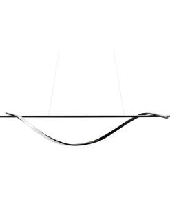 Candeeiro De Teto Com Led Em Metal Preto Bodri