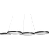 Candeeiro De Teto Com Led Em Metal Preto Pibor