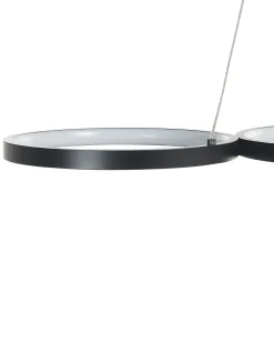 Candeeiro De Teto Com Led Em Metal Preto Pibor