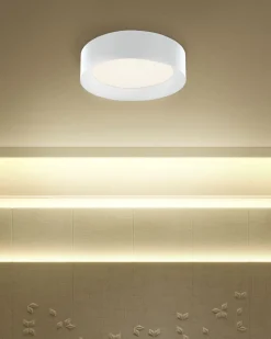 Candeeiro De Teto Com Led Em Metal Branco 45 Cm Loei