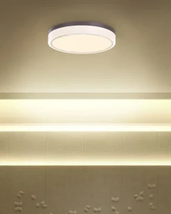 Candeeiro De Teto Com Led Em Metal Branco 40 Cm Sakae