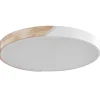 Candeeiro De Teto Com Led Em Metal Branco E Castanho Claro 51 Cm Pattani