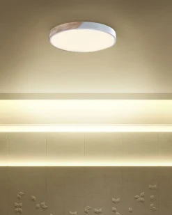 Candeeiro De Teto Com Led Em Metal Branco E Castanho Claro 51 Cm Pattani