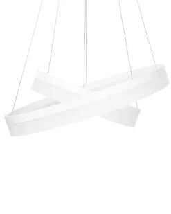 Candeeiro De Teto Com Led Em Metal Branco Puzi