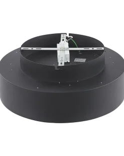 Candeeiro De Teto Com Led Em Metal Preto 45 Cm Moei