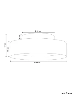 Candeeiro De Teto Com Led Em Metal Preto 45 Cm Moei