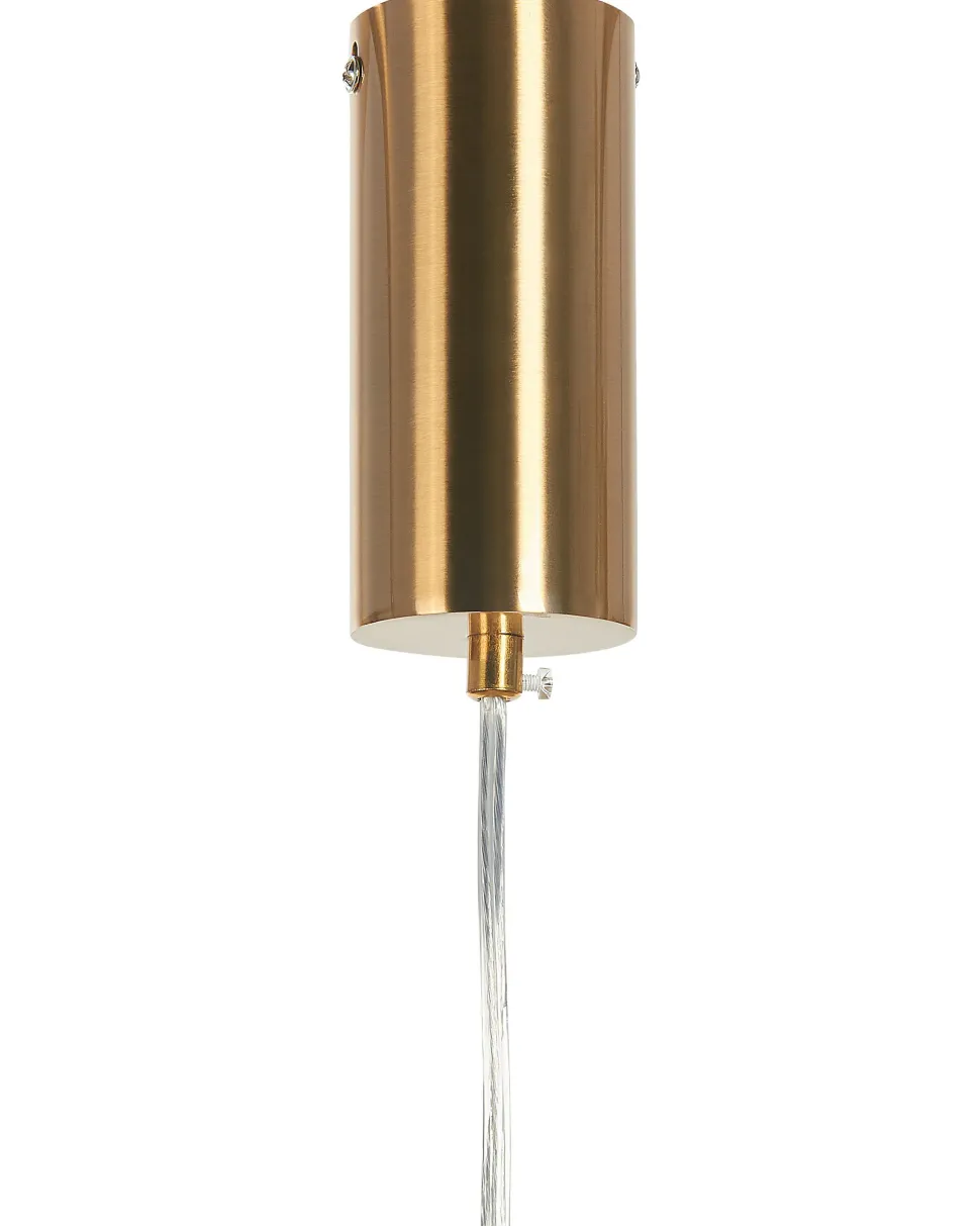 Candeeiro De Teto Cor De Latao Com Led Integrado Sestra