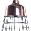 Candeeiro De Teto Cor De Cobre Com Aros Pretos Monte