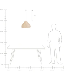 Candeeiro De Teto De Rattan Cor Natural Millian