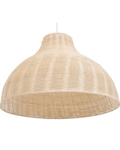 Candeeiro De Teto De Rattan Cor Natural Millian