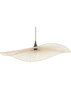 Candeeiro De Teto Em Bambu Castanho Claro 80 Cm Floyd